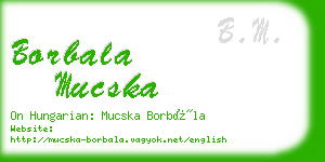 borbala mucska business card